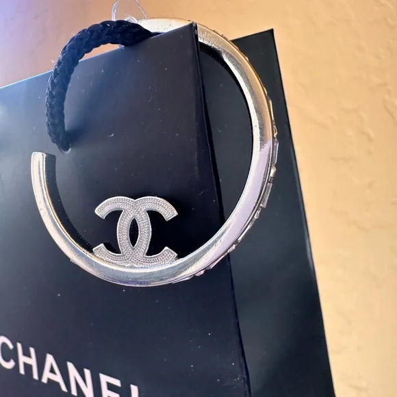 Silver Designer Hoop Earrings - Picture 5 of 6